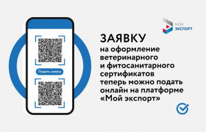 Электронные процедуры оформления ветеринарного и фитосанитарного сертификатов будут доступны только через платформу «Мой экспорт»