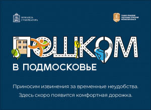 Аипова: Таблички с новым дизайном расскажут, где и когда можно будет пройтись «Пешком» по новым пешеходным дорожкам Подмосковья