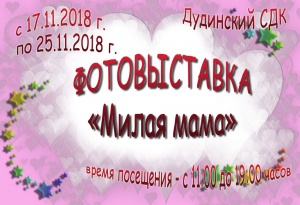 Фотовыставка, посвящённая Дню Матери 