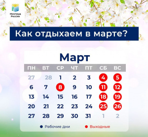 Как отдыхаем в марте?