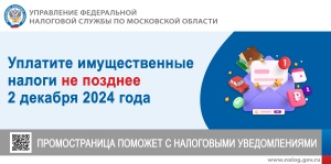 Уплатите имущественные налоги не позднее 2 декабря 2024 года