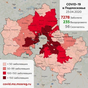 688 случаев заболевания коронавирусом выявлено в Подмосковье за сутки.